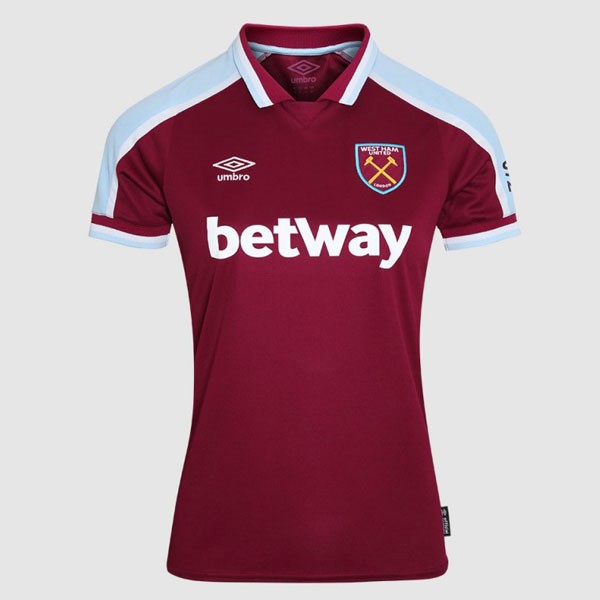 Camiseta West Ham United 1ª Kit Mujer 2021 2022